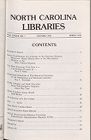 North Carolina Libraries, Vol. 37,  no. 1